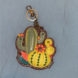 Chala Cactus Keychain with Yellow, Green, and Brown